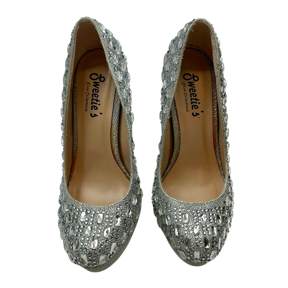 Sweeties Shoe Collections Rhinestone Heels Size 7.5 5”